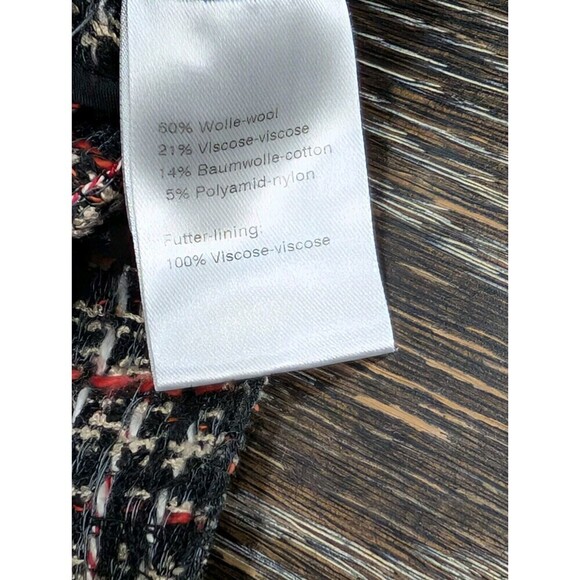 Akris Punto Black Tweed Zipper Front Blazer Jacket US Size 8 - Picture 7 of 10